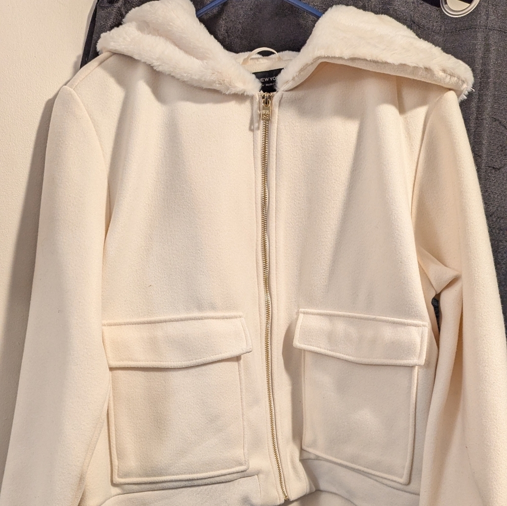 Marc New York Jacket with Faux Fur Collar